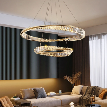 A simple elegant chandelier for living room glow, sized to feel light and refined.